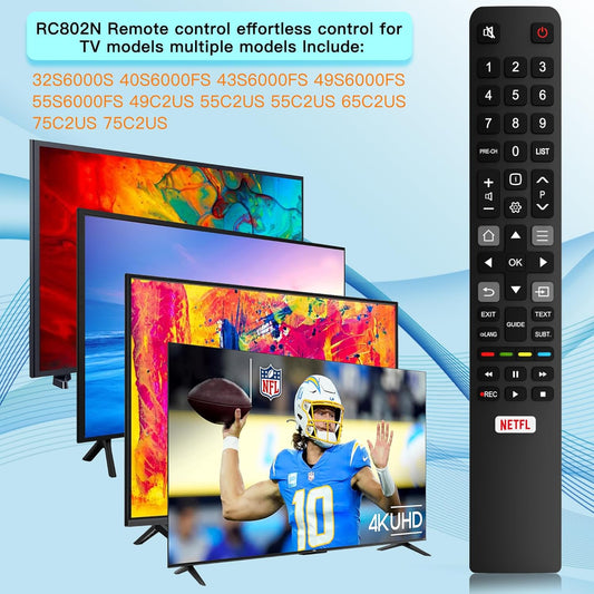 Replacement TCL TV Remote Control