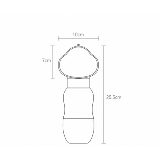 Pet Water Bottle Dispenser with Food Container Leak Proof Pet Drinking Bottle P