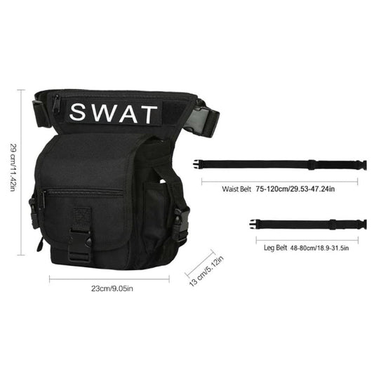 Men's Drop Leg Pouch Tools Bags Tactical Leg Bag Black