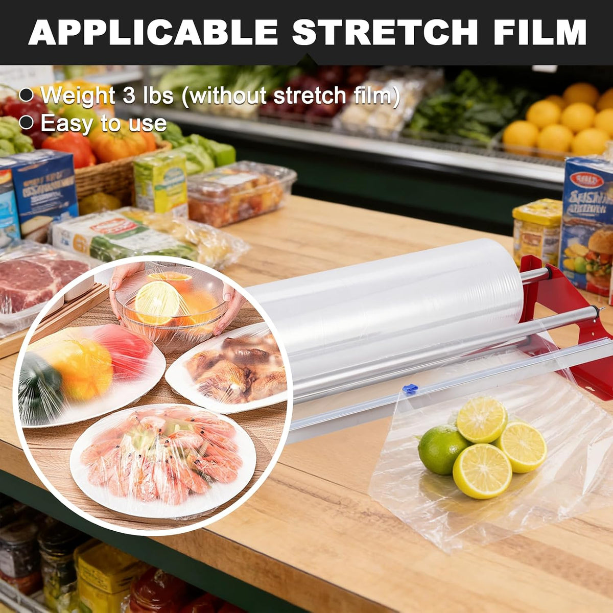 Table Stretch Film Dispenser Wrapping Machine