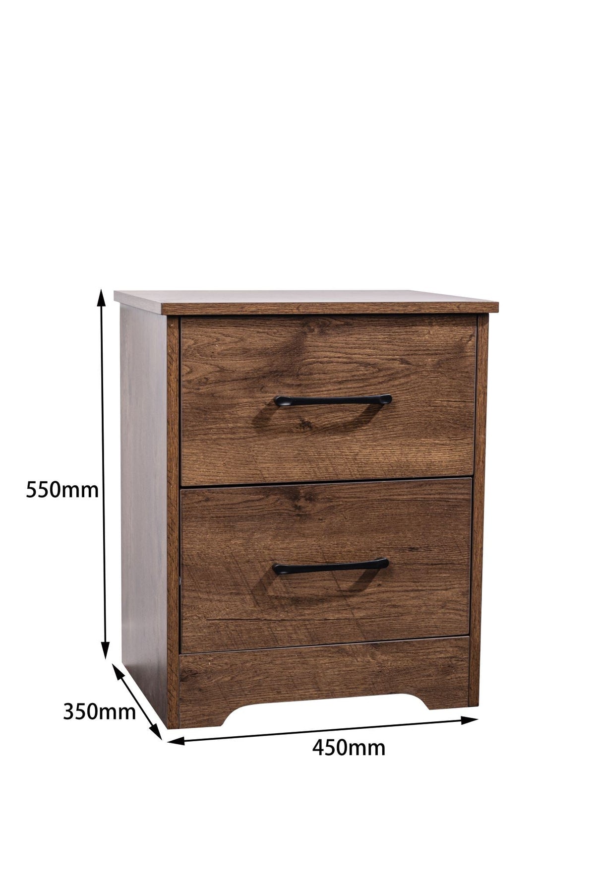 'Althea' Walnut Color BedSide Table