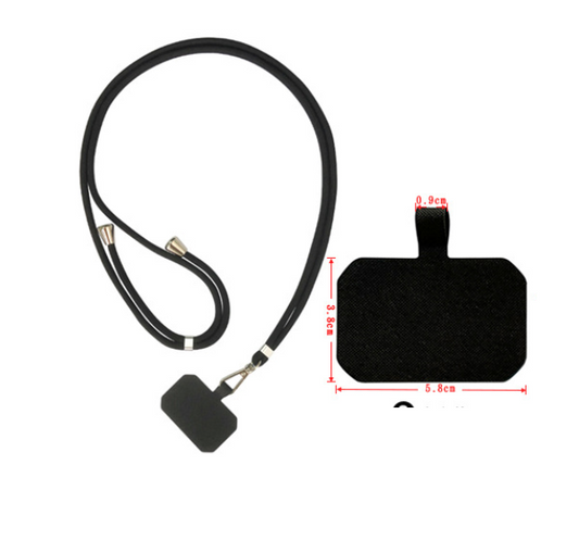Phone Lanyard 2 Packs - 2× Adjustable Neck Strap Black