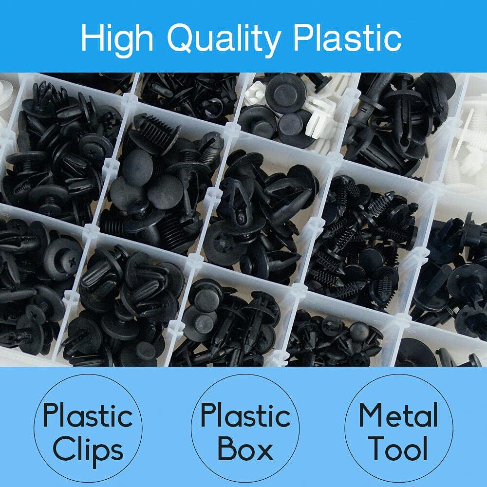415-Piece Car Body Push Retainer Pin Rivet Trim Plastic Clips