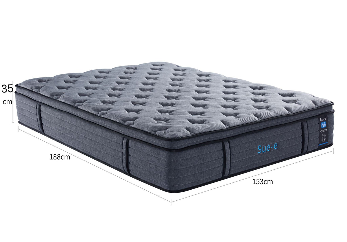 'Comfortably' 7 zones pocket spring mattress with memory foam Double Size