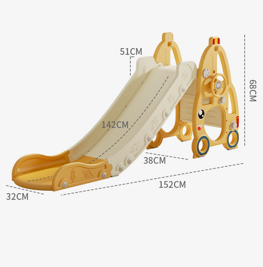 Kids Slide with Basket Ball