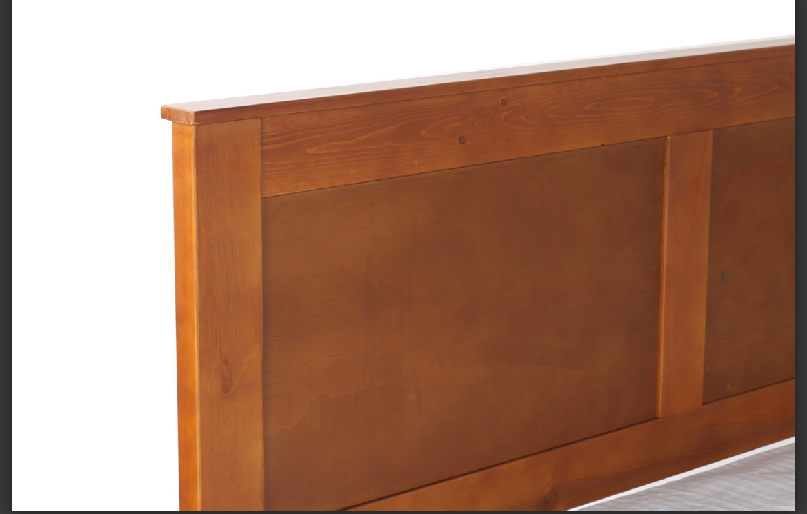 'Metro' Solid Pine Bed Frame Honey King Single