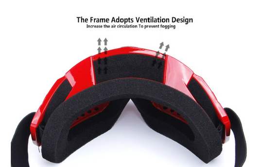 Motorcycle Dirt Bike Goggles Windproof Dustproof Black frame + Colour lens