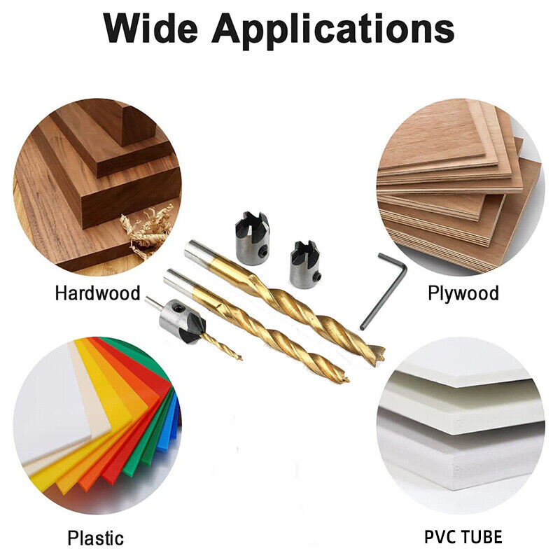 8pcs Woodworking Countersink Drill