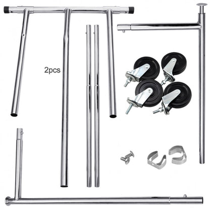 Heavy Duty Adjustable Foldable Clothes Rack Garment Rack Clothes Organizer