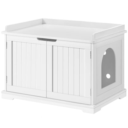 Pet Litter Box Wooden Storage Bench