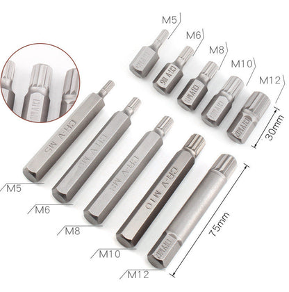 40Pcs Allen Torx Hex Key Star Spline Bit Set Blow Molded Case 3/8" & 1/2"