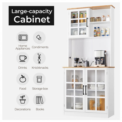Kitchen Pantry Storage Cabinet Large Countertop Storage Kitchen Buffet Sideboard