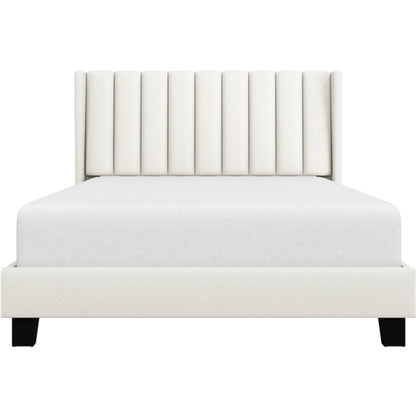 135 cm W x 190 cm L Upholstered Bed Frame With Base & Wing Side