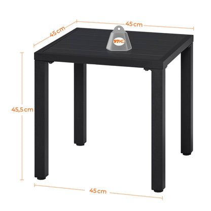 2pcs Dining Chairs + Outdoor Coffee End Table