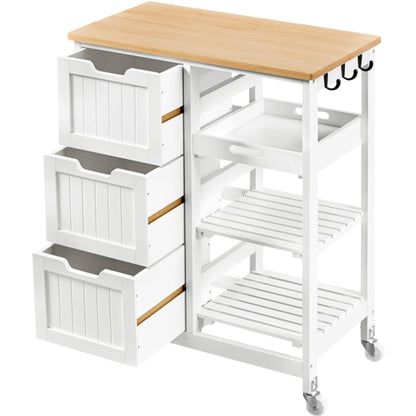 Kitchen Island with Wheels Kitchen Storage Serving Cart