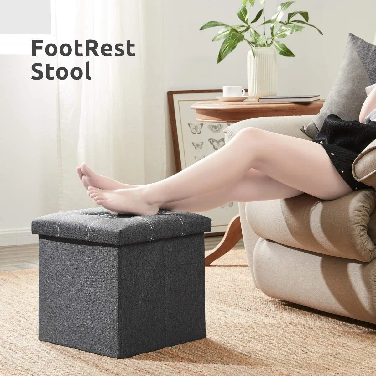 Storage Ottoman Bench 38*38*6CM