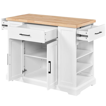 Rolling Kitchen Island Trolley Modern Storage Cabinet