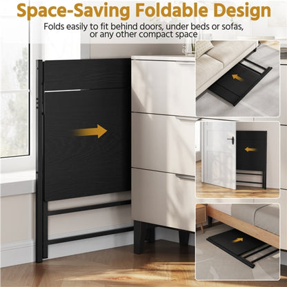 2-Tier Foldable Computer Desk w/ Monitor Shelf