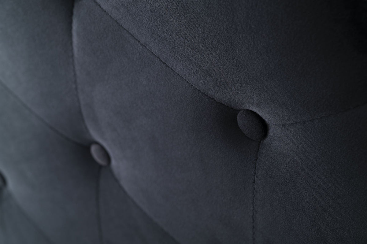 Fenland Headboard Black Velvet Double Size