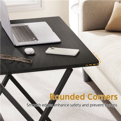2-Tier Foldable Computer Desk w/ Monitor Shelf