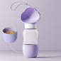 Pet Water Bottle Dispenser with Food Container Leak Proof Pet Drinking Bottle P