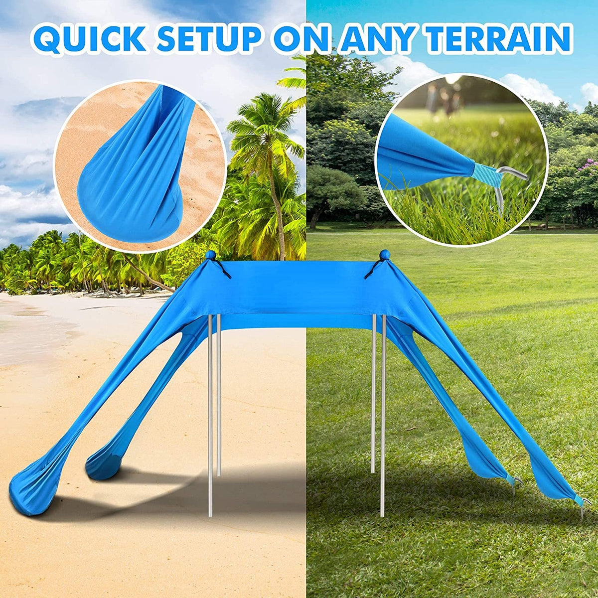 UPF50+ Beach Shade Tent 210*200*200CM