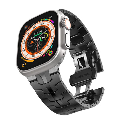 Stainless Steel Band for Apple Watch Ultra Band Metal Strap with Folding Clasp 4