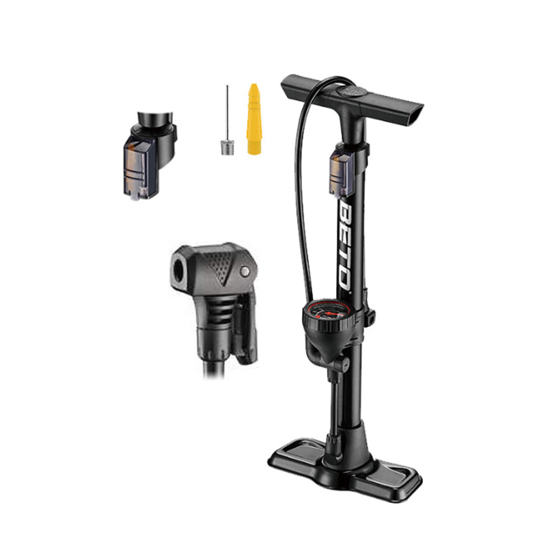 Floor Pump-High carbon steel with barometer 160PSI