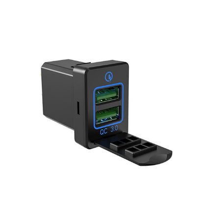 Car Charger QC3.0 Fast Charge for Toyota Dual USB Port Socket Fast Charging