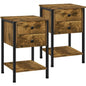 1 Pair Side Table End Table Nightstand Bedside Table