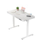 ErgoLift Single Motor Sit Stand Desk with Drawer White 1.2m