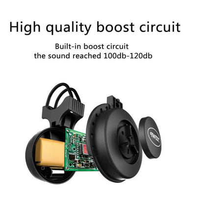 Electric Bike Horn Electronic Bicycle Bell 100-120 DB Waterproof 4 Sound Modes