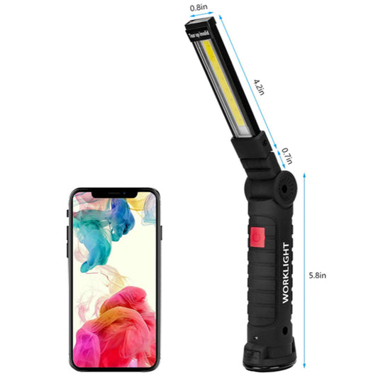 LED Work Light Flashlight with Magnetic Base 270?Rotate Grill Light and 5 Modes