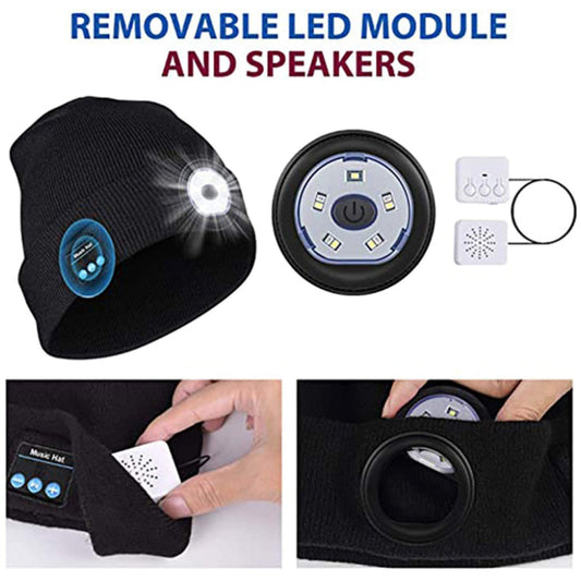 5 LED Light and 5.0 Bluetooth Beanie Hat