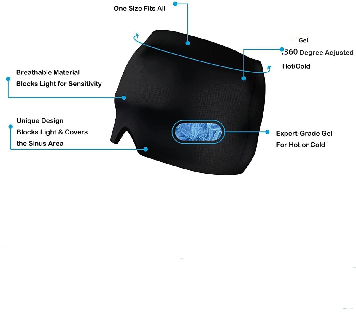 Reusable Cooling Cap Hat Ice Cooling Head Wrap 360