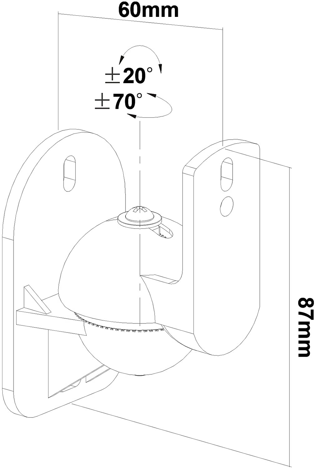 2pcs Universal Speaker Mount