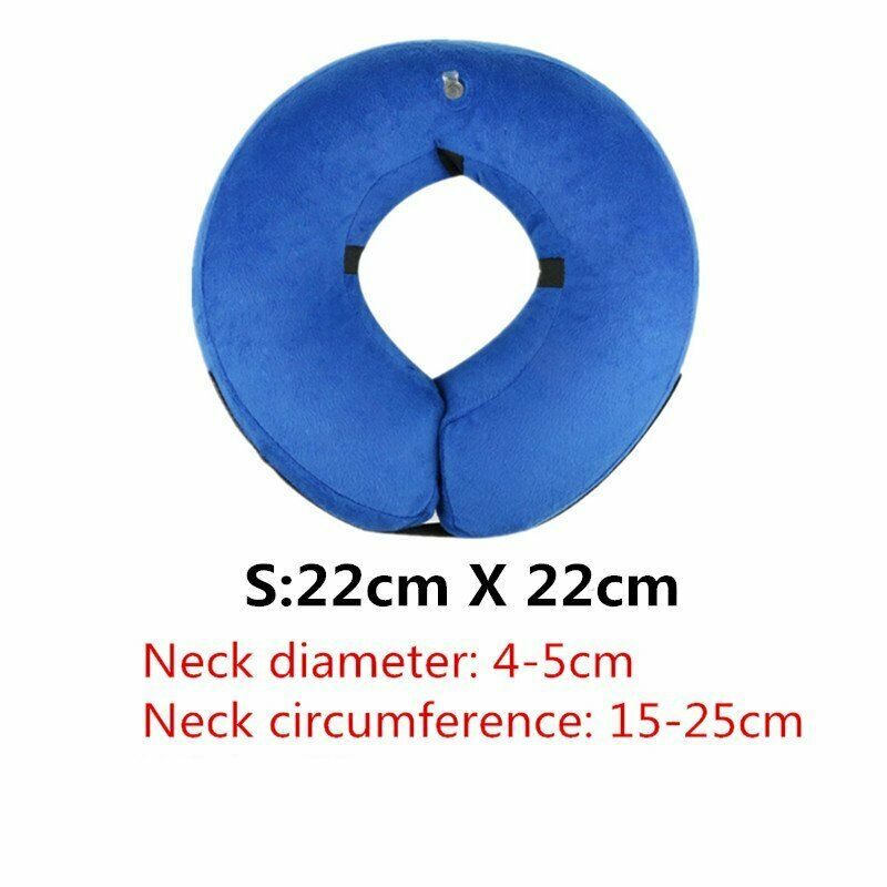 Pet Dog Inflatable Cone Collar Medical Wound Soft S