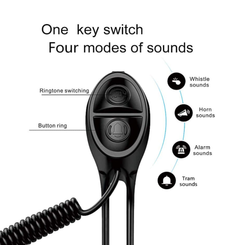Electric Bike Horn Electronic Bicycle Bell 100-120 DB Waterproof 4 Sound Modes