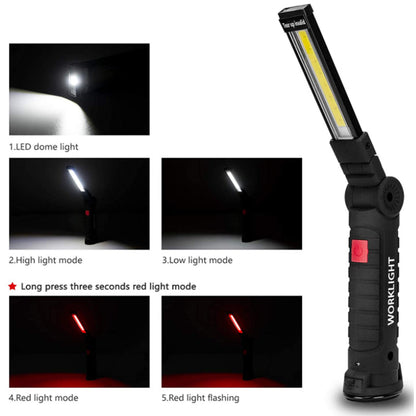 LED Work Light Flashlight with Magnetic Base 270?Rotate Grill Light and 5 Modes