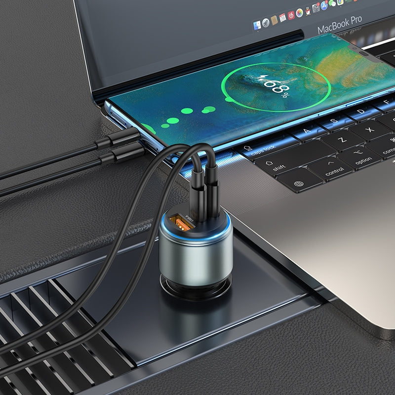 95w Car Charger USB Type-C Adapter for Apple Android