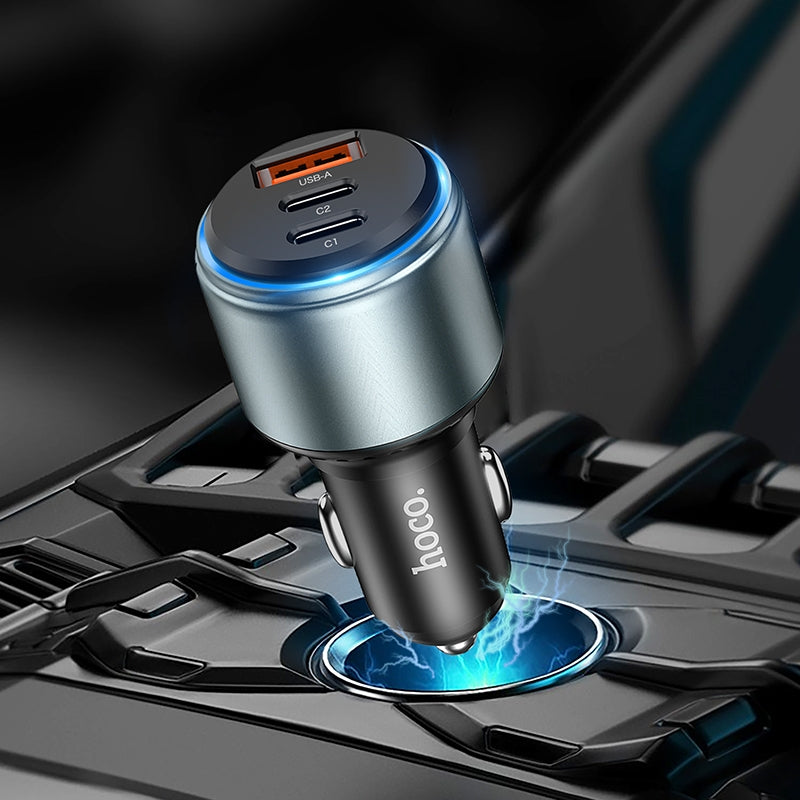 95w Car Charger USB Type-C Adapter for Apple Android