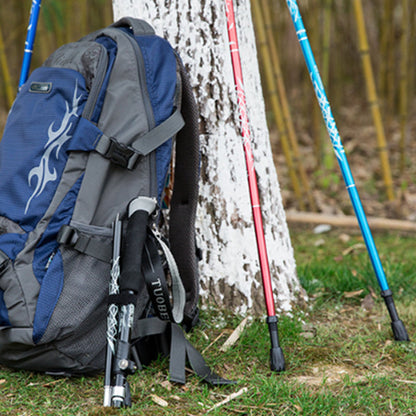 2pcs Hiking Poles Trekking Poles Collapsible Aluminium Lightweight Black