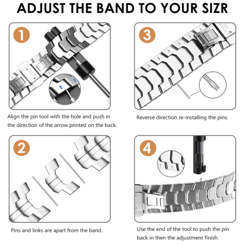 Stainless Steel Band for Apple Watch Ultra Band Metal Strap with Folding Clasp 4