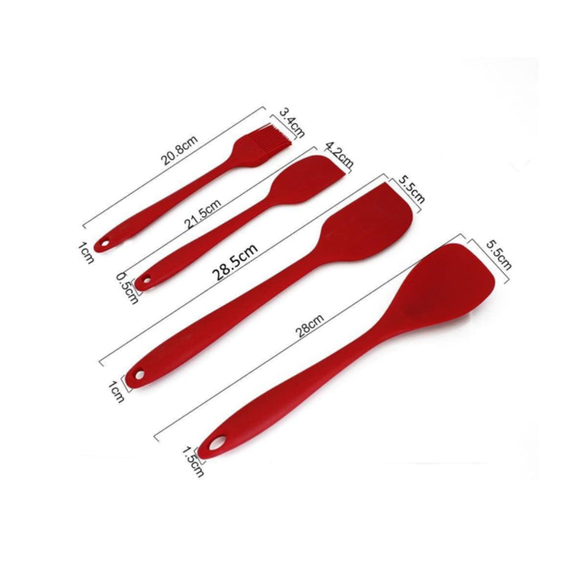 10Pcs/Set Silicone Heat Resistant Kitchen Cooking Utensils Non-Stick Baking Tool