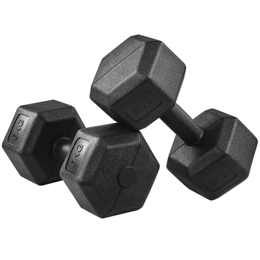 2x6kg Hexagon Dumbbells Set