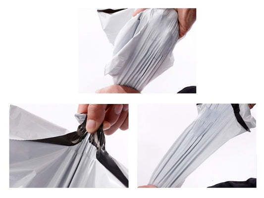 100 * XS Courier Mailing Bags 160mm x 220mm 50% Recycled Plastic Bags