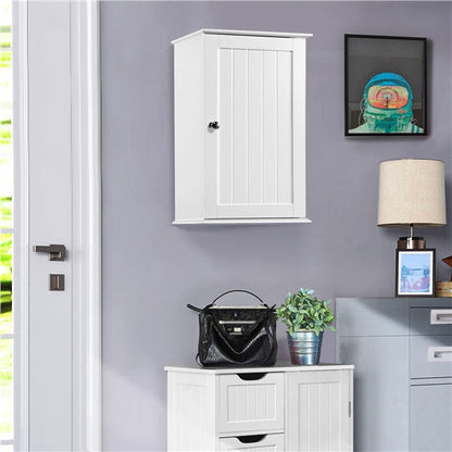 Wall Mounted Cabinet 3 Tiers Storage Single Door