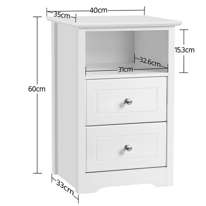 Set of 2 Side Tables Nightstands Side Tables End Table Nightstand