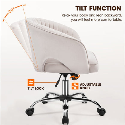 Home Office Chair Computer Chair with Tufted Barrel Back