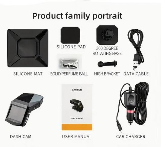 1296P Full HD 170?? Wide Angle Dash Cam